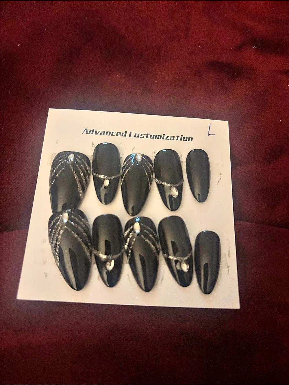 Black Press-On Nails NWT